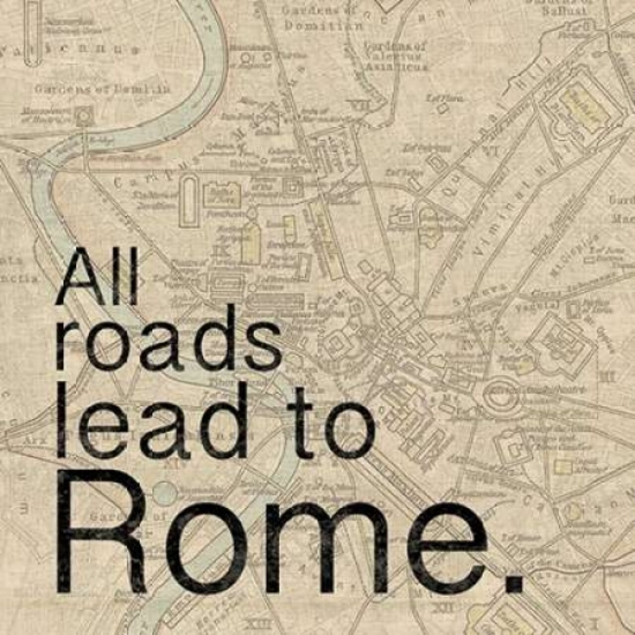 Map Rome Poster Print by Lauren Gibbons - Item # VARPDXGLSQ064E